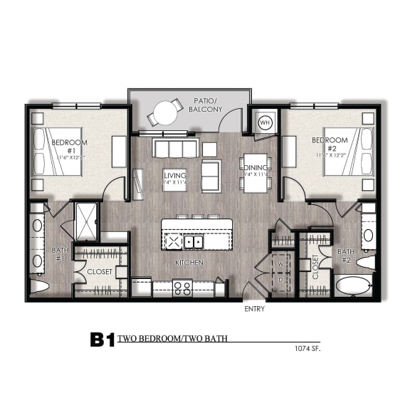 Floor Plans of Presidio at River East in Fort Worth, TX